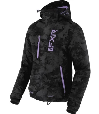 Снегоходная куртка женская FXR Fresh Lady 22 Black Camo/Lilac