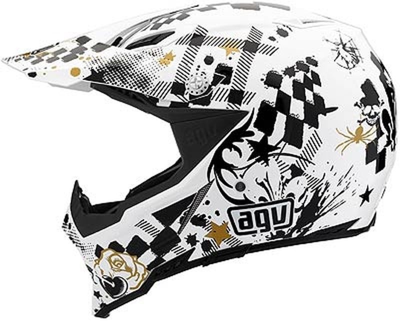 Мотошлем кроссовый AGV AX-8 Multi Spider White/black/gold