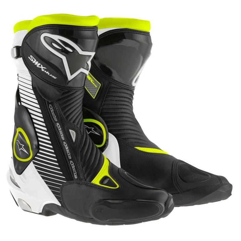 Мотоботы Alpinestars SMX Plus, черно-бело-желтый