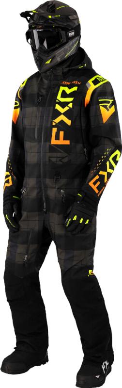 Комбинезон FXR M Helium Ins Monosuit 23 Black Plaid/Inferno