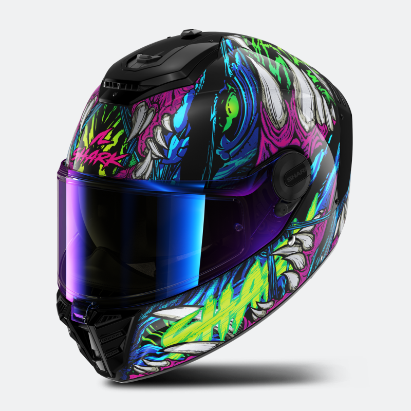 Шлем Shark Spartan Rs Shaytan Black/Green/Violet