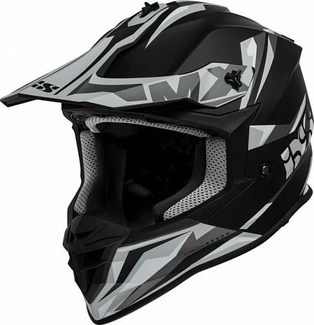 Кроссовый шлем IXS 362 2.2 черно-серый матовый XS