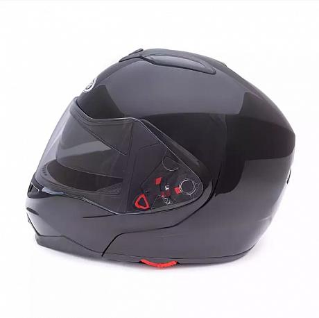 Снегоходный шлем модуляр GSB G-339 Snow (с Эл. Визором) Black Glossy L