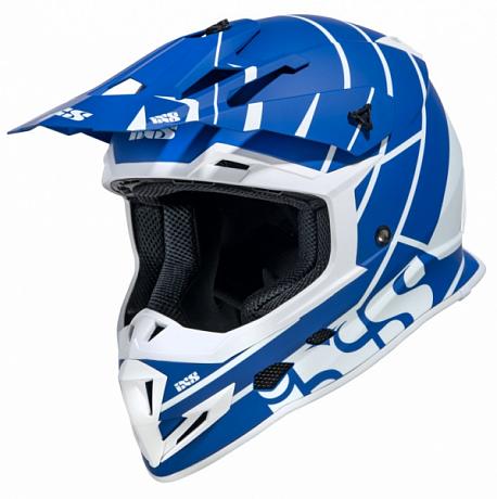 Кроссовый шлем IXS361 2.2 IXS Сине-белый матовый XS