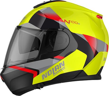 Шлем модуляр Nolan N100-6 Paloma N-Com 027 Led Yellow/Red S