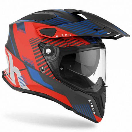 Мотокроссовый шлем Airoh Commander Boost Красно-Синий матовый S