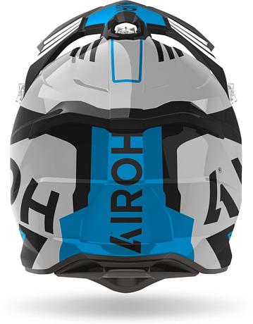 Шлем кроссовый Airoh Strycker Brave Blue/grey Gloss XS