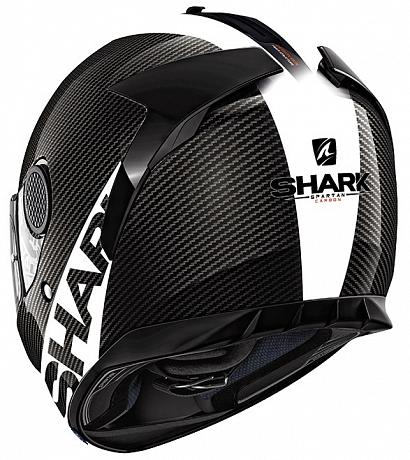 Шлем интеграл Shark Spartan Carbon 1.2 Skin, черно-белый XS