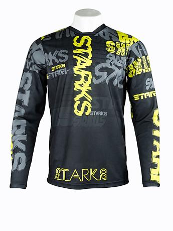 Джерси Starks Base Cross 2.0 Черный/Лайм S