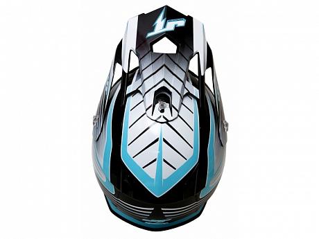 JT Racing Шлем кроссовый ALS1.0 черно-голубой