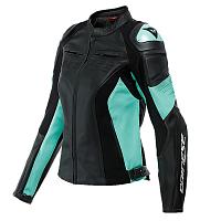 Куртка кожаная женская Dainese Racing 4 26F Blk/Acqua-green