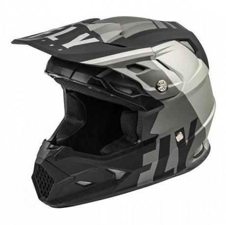 Шлем кроссовый Fly Racing TOXIN Transfer серый/черный мат