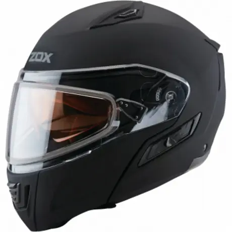 Шлем снегоходный ZOX Condor, стекло с электроподогревом Черный мат XS