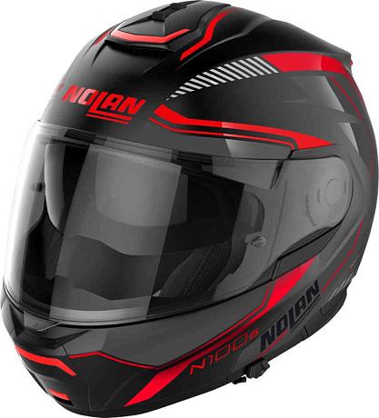 Шлем модуляр Nolan N100-6 Surveyor N-Com 021 Flat Black/Red S