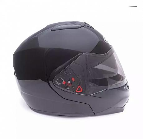 Снегоходный шлем модуляр GSB G-339 Snow (с Эл. Визором) Black Glossy L
