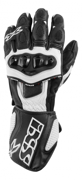 Перчатки кожаные IXS RS-300, чёрно-белые